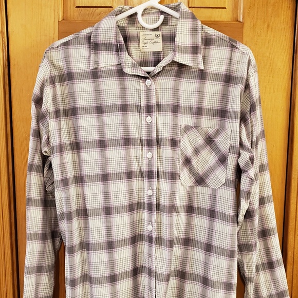 American Eagle Outfitters Tops - American Eagle Outfitters Plaid Button Down Size M